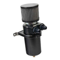 Moroso Dual Inlet -8AN Billet Breather Tank Catch Can - Black