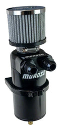 Moroso Dual Inlet -10AN Billet Breather Tank Catch Can - Black