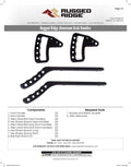 Rugged Ridge Aluminum Grab Handles F/R Kit Black 07-18 Jeep Wrangler JK/JKU