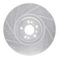 R1 Concepts Brake Rotor Drilled and Slotted Silver Fits Mercedes-Benz G500