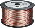 SPEAKER WIRE 12 GAUGE CLEAR - COIL OF 250 FEET