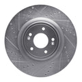 R1 18-22 Genesis G70 Front Left Slotted Black Brake Rotor