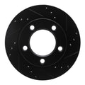 R1 14-19 Ford Transit (Mexico) Front Right Drilled & Slotted Black Brake Rotor