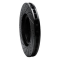 R1 04-07 Volvo V70 Front Right Drilled & Slotted Black Brake Rotor