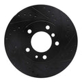 R1 19-25 Audi S e-Tron GT Rear Left Drilled & Slotted Silver Brake Rotor