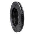 R1 05-07 Land Rover LR3 Front Right Drilled & Slotted Black Brake Rotor