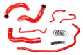 HPS Performance Red Reinforced Silicone Radiator Hose Kit Coolant for Toyota 14-18 Corolla 1.8L