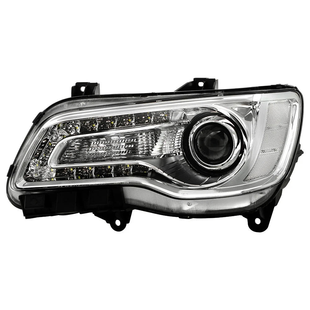 1523 CHRYSLER 300 HALOGEN ONLY (EX HID MODELS ) CHROME BEZEL DRIVER SIDE HEADLI