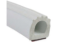 1X7/8 IN RIBBED HOLLOW BULB WEATHERSTRIP 30FT WHITE