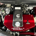Engine Cover Fabricated Aluminum 13-22 Cummins Fine Texture Black