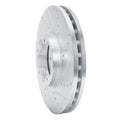 R1 Concepts Brake Rotor Drilled and Slotted Silver Fits Ford Transit