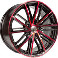 STROBE 5 17X7.5 5X114.3 ET45 CB73.1 BLACK MACHINED RED