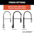 COILED PULLDOWN KITCHEN FAUCET BLACK/STAINLESS STEEL
