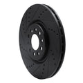 R1 14-25 Alfa Romeo Tonale Front Left Drilled & Slotted Black Brake Rotor