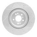 R1 Concepts Brake Rotor Drilled and Slotted Silver Fits Mercedes-Benz GLE300d