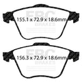 EBC 07-13 Mazda 3 2.3 Turbo Yellowstuff Front Brake Pads