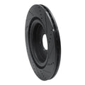 R1 2013-2025 Land Rover Defender 110 Rear Left Drilled & Slotted Black Brake Rotor