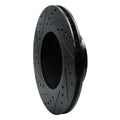 R1 04-10 BMW 525i (Mexico) Front Right Drilled & Slotted Black Brake Rotor