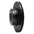 R1 04-10 BMW 525i (Mexico) Front Right Drilled & Slotted Black Brake Rotor