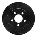 R1 13-22 Buick Encore Front Right Drilled & Slotted Black Brake Rotor