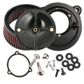 S&S Cycle 2008+ BT w/ S&S 58mm Throttle Body Stealth Air Cleaner Kit w/o Cover