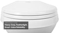 400 ESSENTIAL RV TOILET WITH PLASTIC BOWL STANDARD HEIGHT WHITE