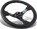 NRG Reinforced Steering Wheel (350mm / 3in. Deep) Odi Bakchis Signature Solid Spokes Alcantara