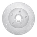 R1 95-97 Ford Ranger (USA/Canada) Front Right Drilled & Slotted Silver Brake Rotor