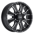 Raceline 860M Mamba 15x5in / 5x114.3 BP / -0.125mm Offset / 3.190mm Bore - Black & Machined Wheel