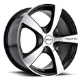 ~(27 lbs. 18X18X8)~ TR9 (3190) BLACK/MACHINED FACE/MACHINED LIP 16X7 5-112/5-120 42MM 72.62MM