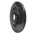 R1 16-26 Polestar Polestar 2 Rear Right Drilled & Slotted Black Brake Rotor