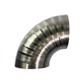 Ticon Industries 2.5in Dia 1.5D Loose Rad 90Deg Bend 1.2mm/.047in Pre Welded Titanium Pie Cut - 10pk