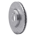DFC 18-20 Land Rover Discovery Front Right Drilled & Slotted Silver Brake Rotor