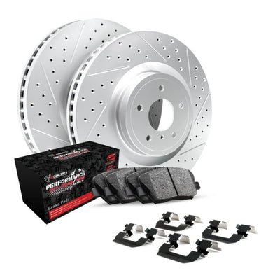 R1 17-22 Buick Acadia Front Left Slotted Black Brake Rotor