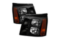Xtune Cadillac Escalade (Halogen Only) 2002 OEM Style Headlights Black HD-JH-CAES02-AM-BK