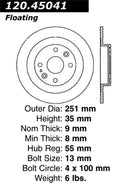 StopTech Drilled Sport Brake Rotor