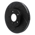 R1 07-15 Chevrolet Captiva Front Left Drilled & Slotted Black Brake Rotor