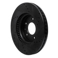 R1 07-15 Chevrolet Captiva Front Left Drilled & Slotted Black Brake Rotor
