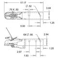 COUPLER,2IN 10K# CAP CAST STL W/3IN