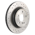 Brembo 12-15 Mercedes C250/13-14 C300/08-15 C350 Rear Premium Xtra Cross Drilled UV Coated Rotor