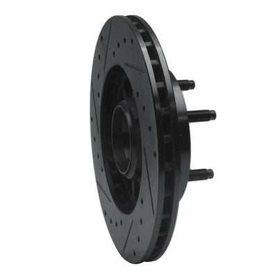R1 83-92 Ford Explorer Front Right Drilled & Slotted Black Brake Rotor