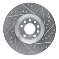 R1 Concepts Brake Rotor Drilled and Slotted Silver Fits Cadillac BLS
