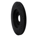 R1 04-18 Audi A8 Rear Right Drilled & Slotted Black Brake Rotor