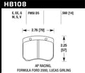 Motorsports Brake Pads AP Racing FF 2000 DTC-50