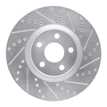 R1 17-20 Lincoln MKZ Front Right Drilled Black Brake Rotor