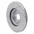 R1 17-20 Lincoln MKZ Front Right Drilled Black Brake Rotor