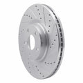 R1 17-20 Lincoln MKZ Front Right Drilled Black Brake Rotor