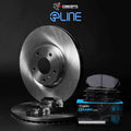 R1 Concepts E- Line Series Brake Rotor with Ceramic Brake Pads Hdw Fits Ford Crown