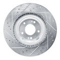 R1 19-22 Hyundai Veloster N Front Right Drilled & Slotted Silver Brake Rotor