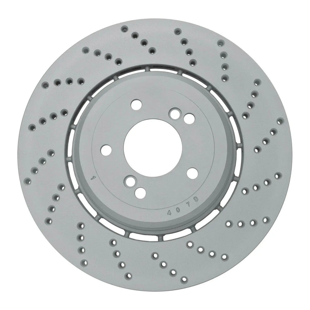 R1 06-10 BMW M6 Right Rear Drilled Geo-Carbon Series Rotor